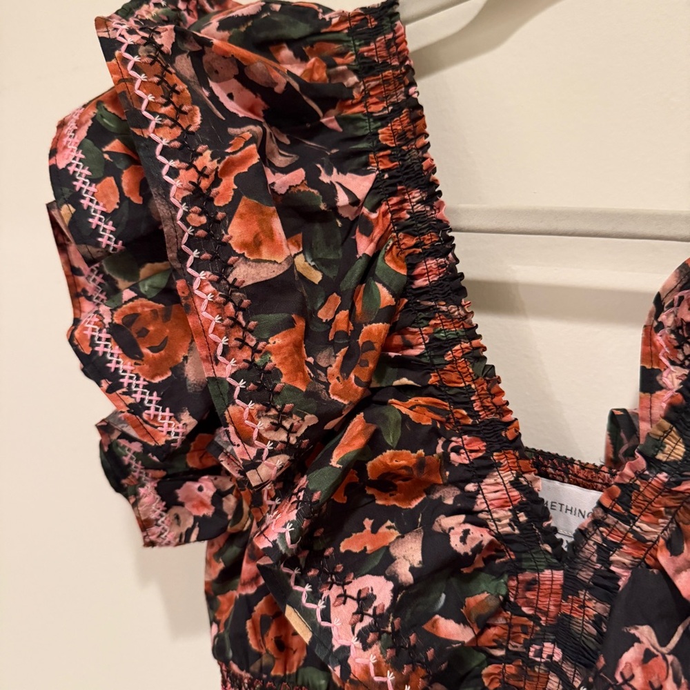 Gorgeous Floral Something Navy Midi Dress - Picture 5 of 10